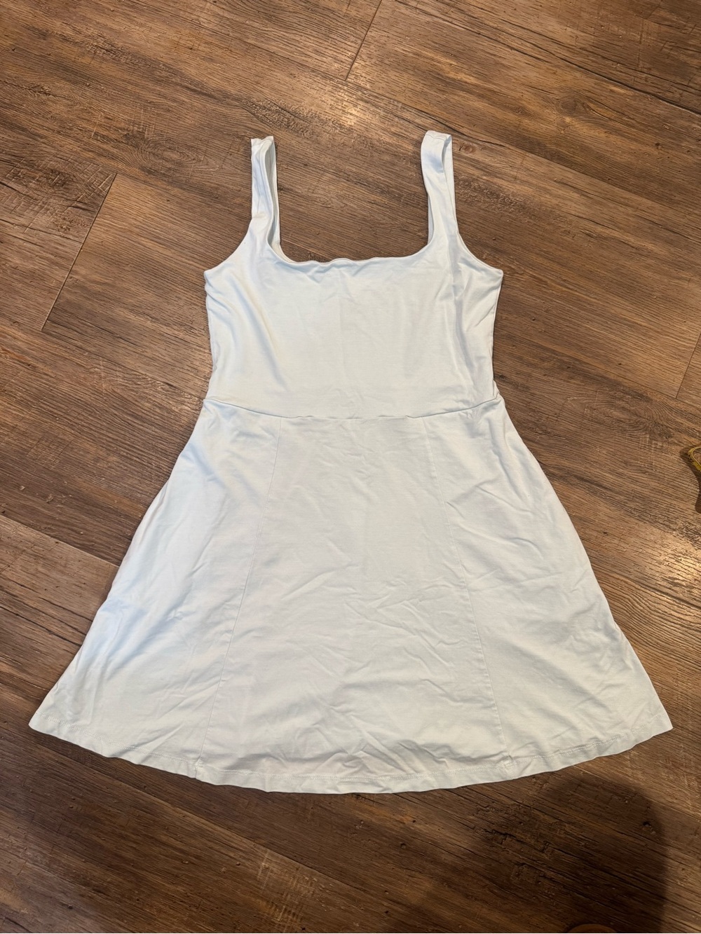 Beyond Yoga Square Neck Charmed Mini Dress Sz M Light Blue